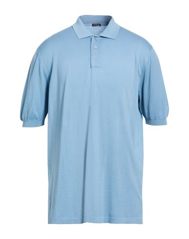 Man Polo shirt Light blue Size 4XL Cotton