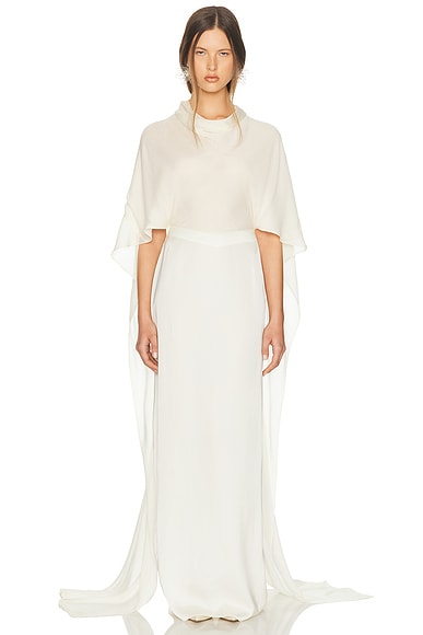 Helsa vestido mix media en color ivory L también en M, S, XL