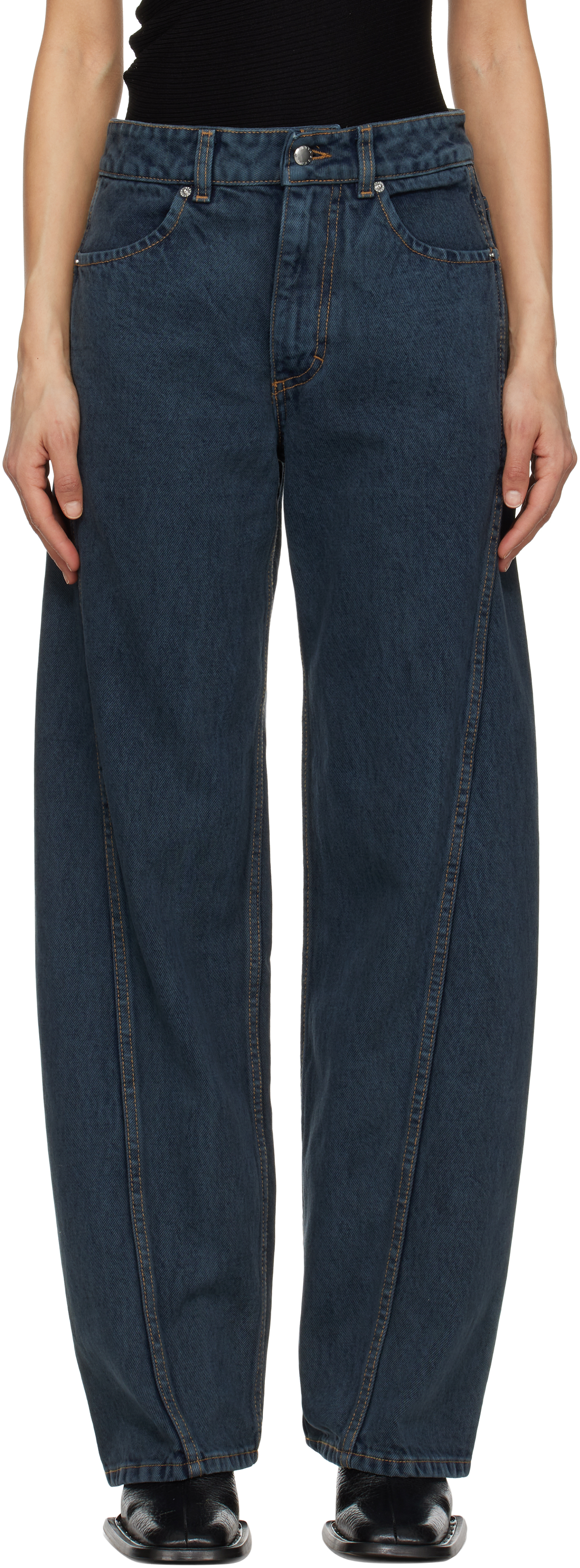 Eckhaus Latta Blue Bend Jeans