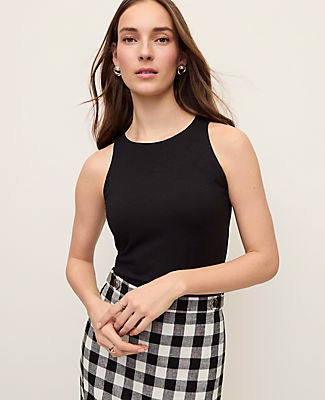 Ann Taylor Crew Neck Halter Tank Top