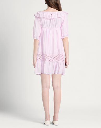Woman Mini dress Lilac Size S Cotton