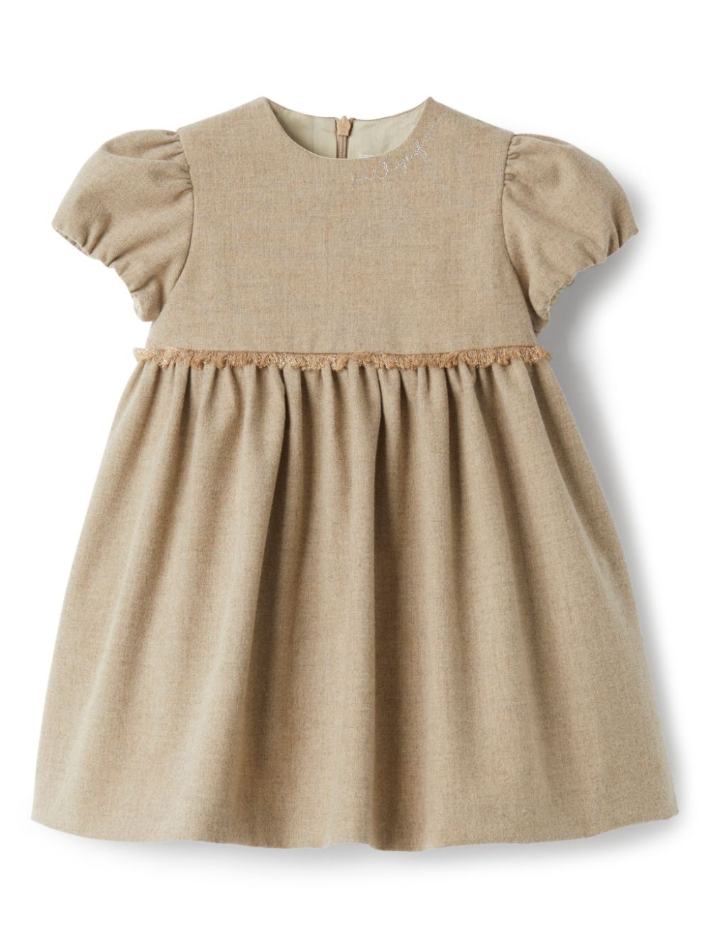 Glitter-detail midi dress - Neutrals