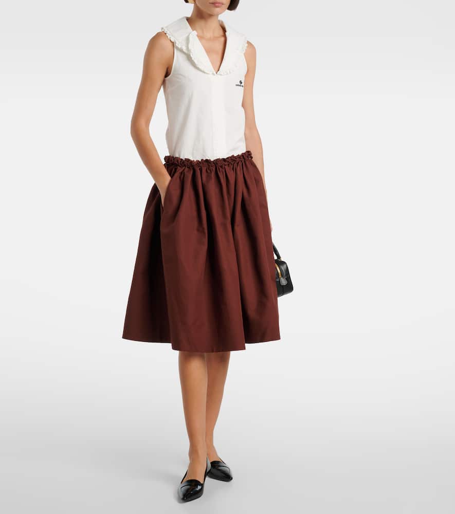 Ruffled cotton top