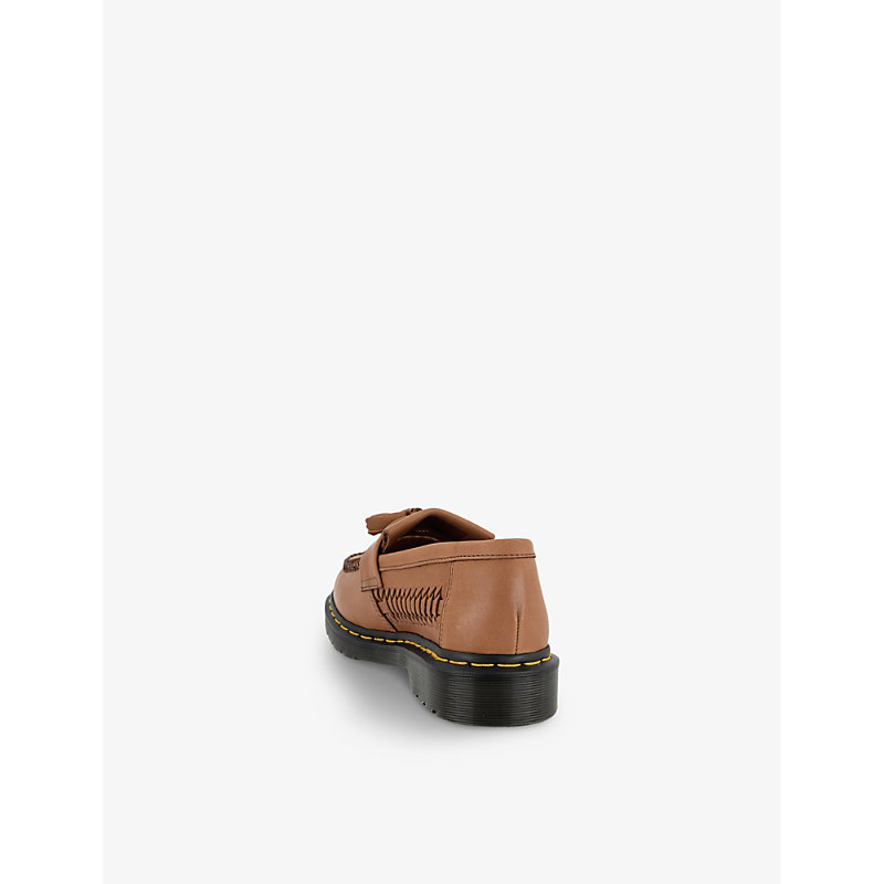 Mens British Tan Adrian Woven Leather Loafers