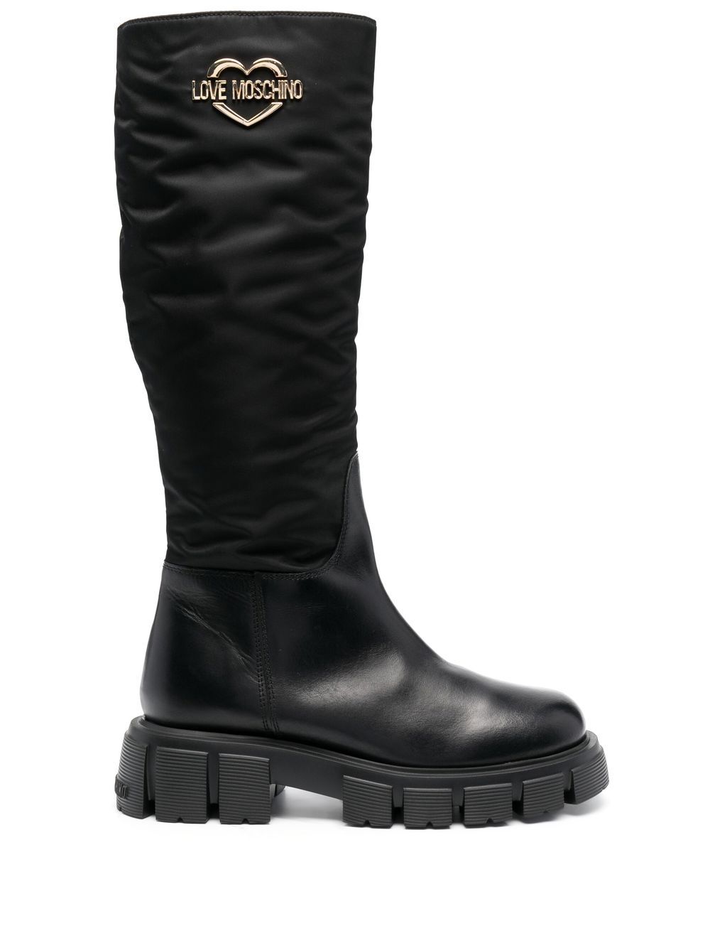 Logo-plaque boots - Black