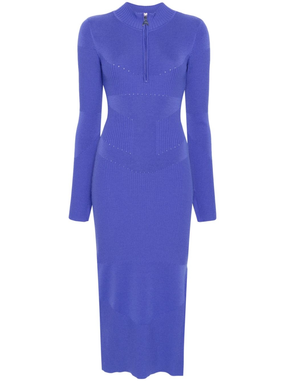 Logo-charm midi dress - Blue
