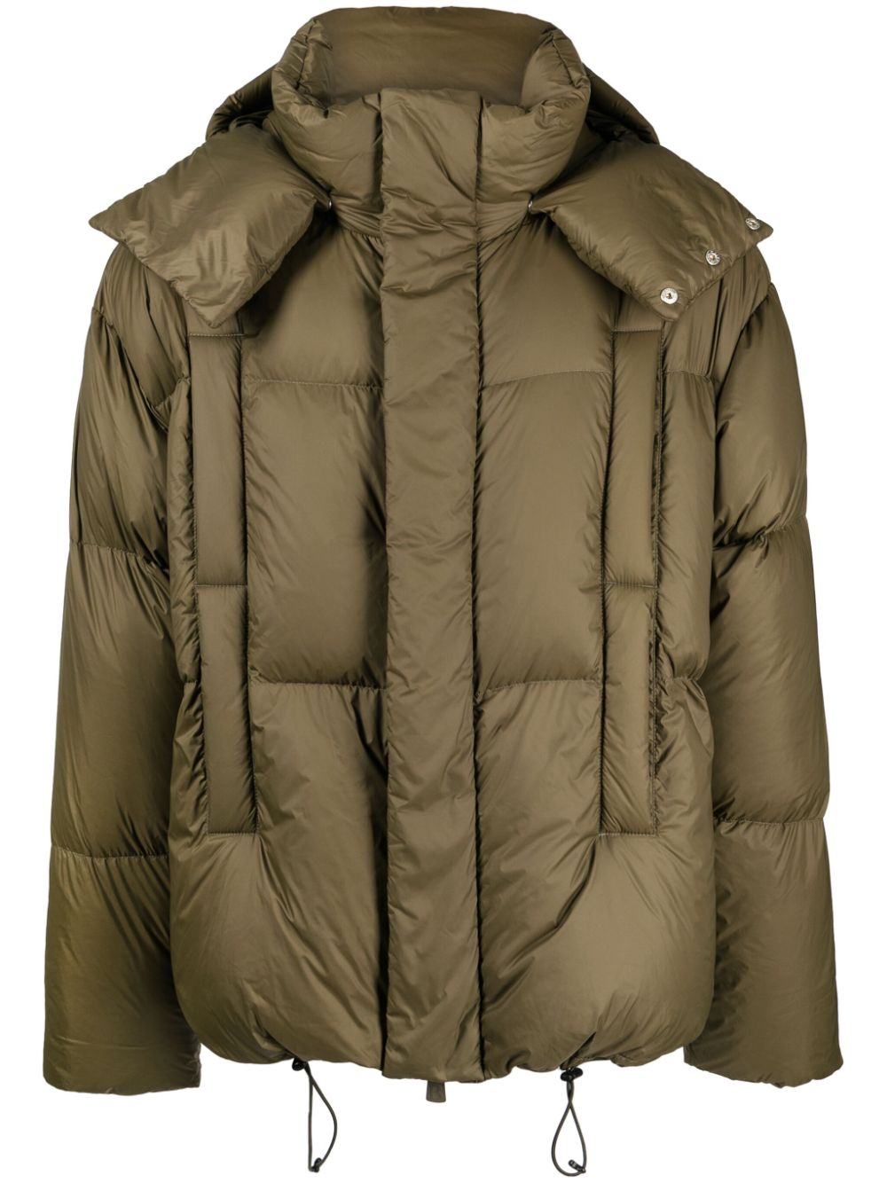 Andrew detachable-hood padded jacket - Green