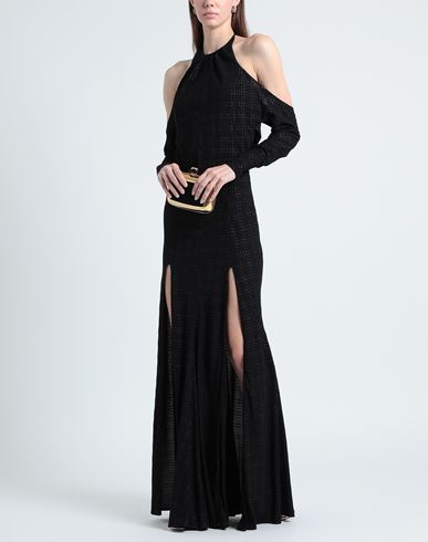Woman Maxi dress Black Size 6 Viscose, Elastane