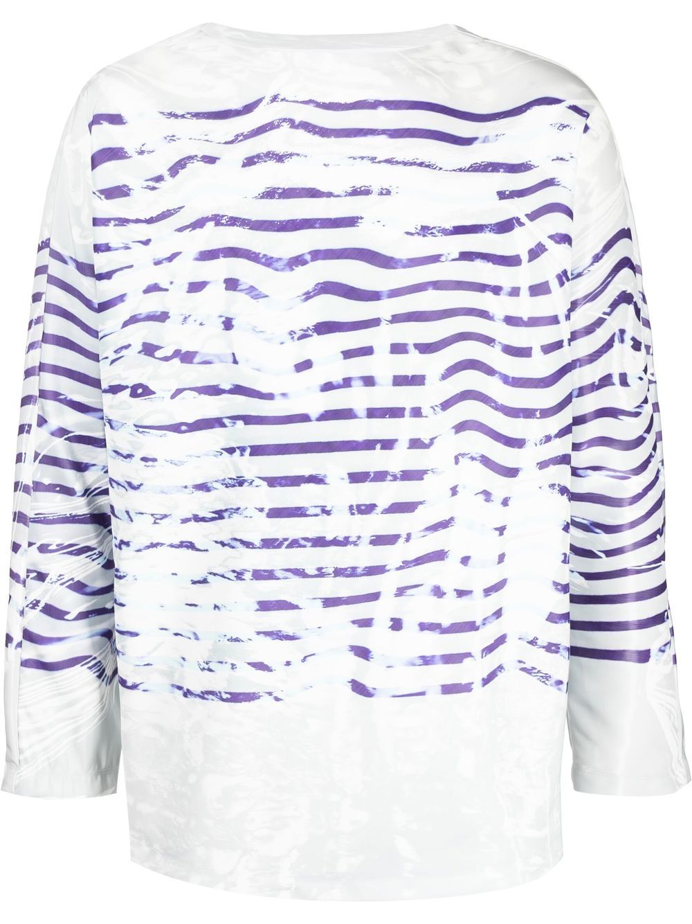Graphic-print long-sleeved top - Blue