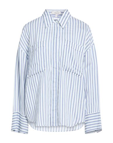 Woman Shirt Blue Size 4 Viscose, Silk