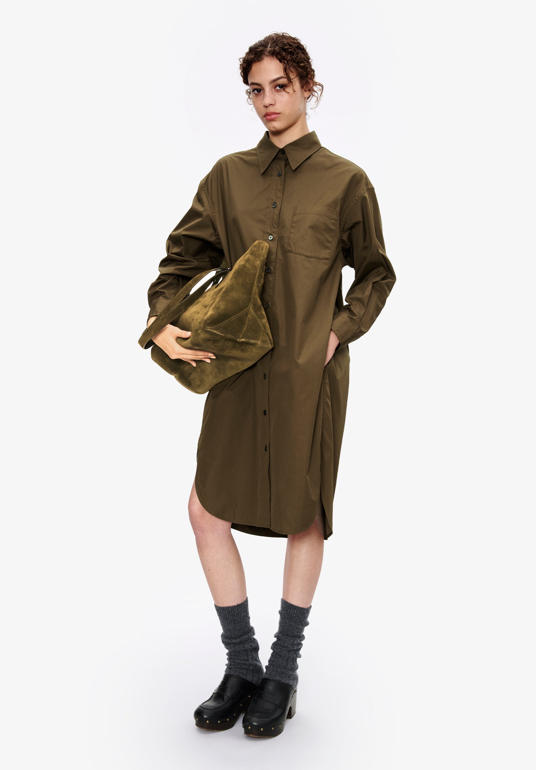 A. P.C. Women's Carola Dress Size: 34 in Khaki green