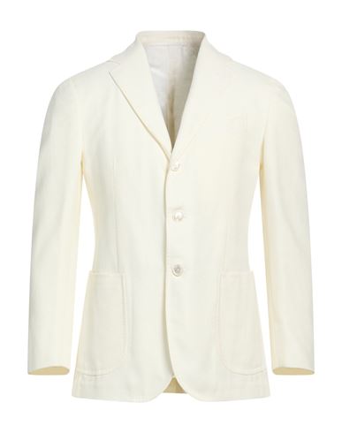 Man Blazer Ivory Size 40 Linen, Cotton, Polyester