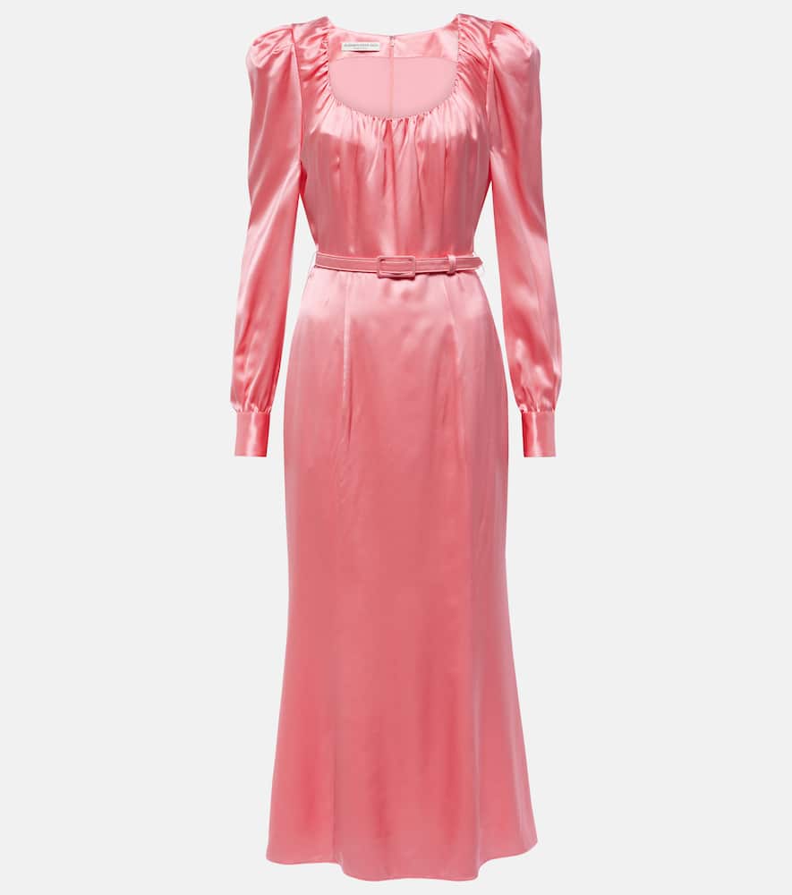 Silk satin midi dress