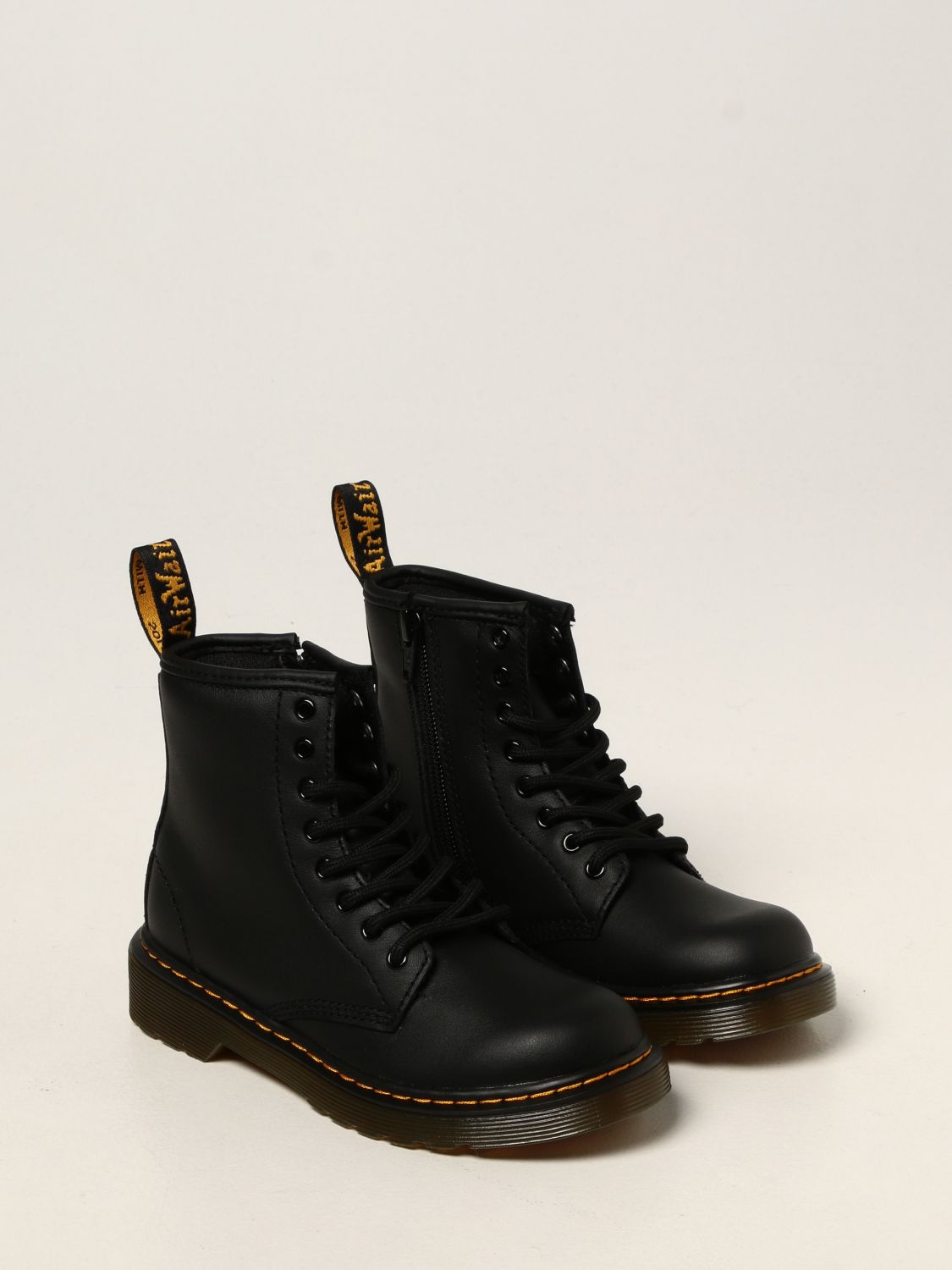 Lace-up leather boots - Black
