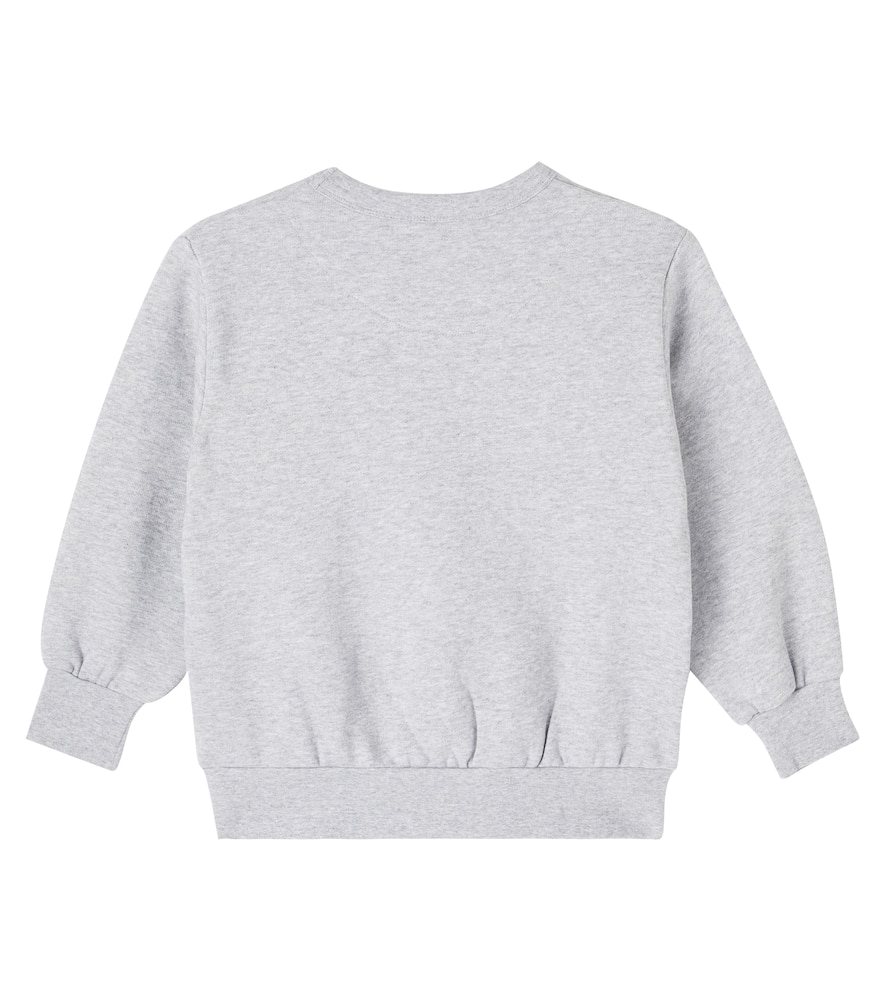 Flower printed cotton jersey sweatshirt