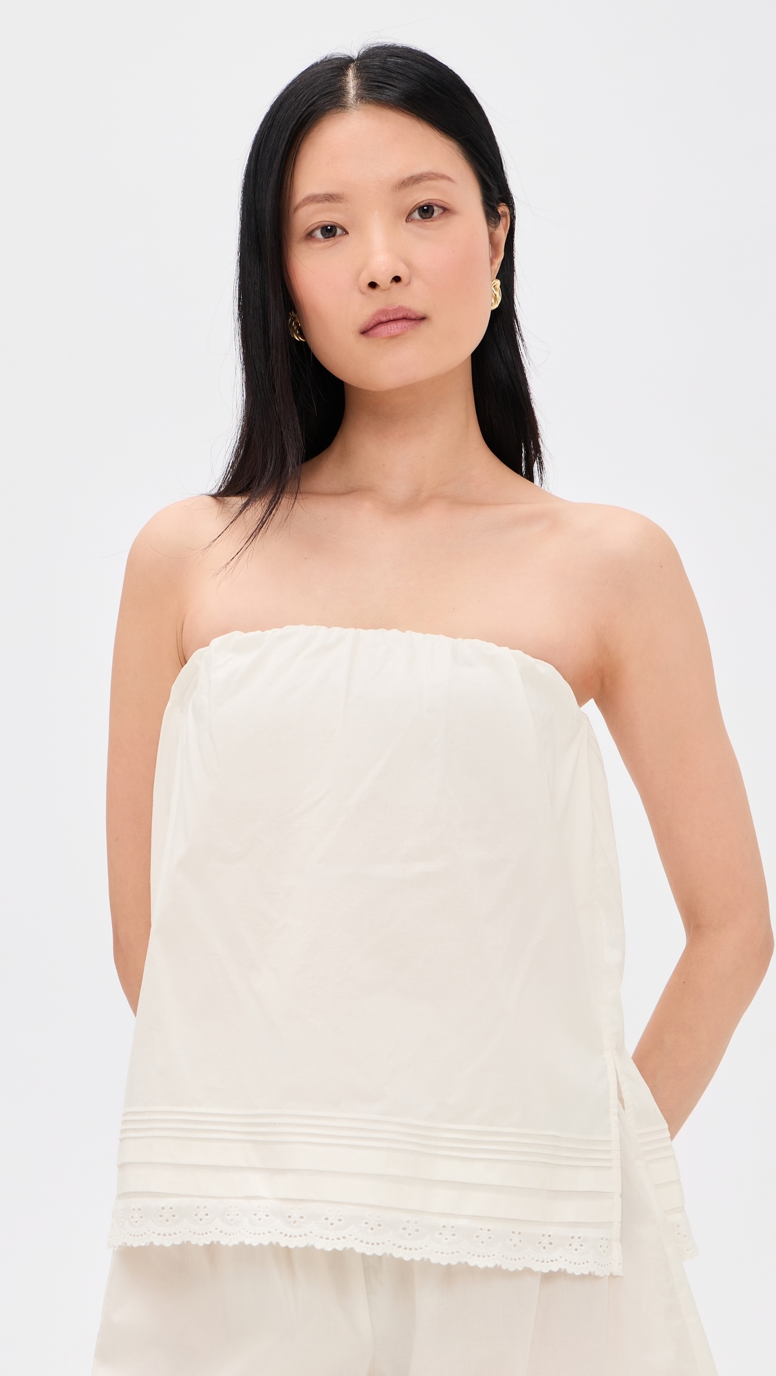 Filomena Top Fiore Lace White