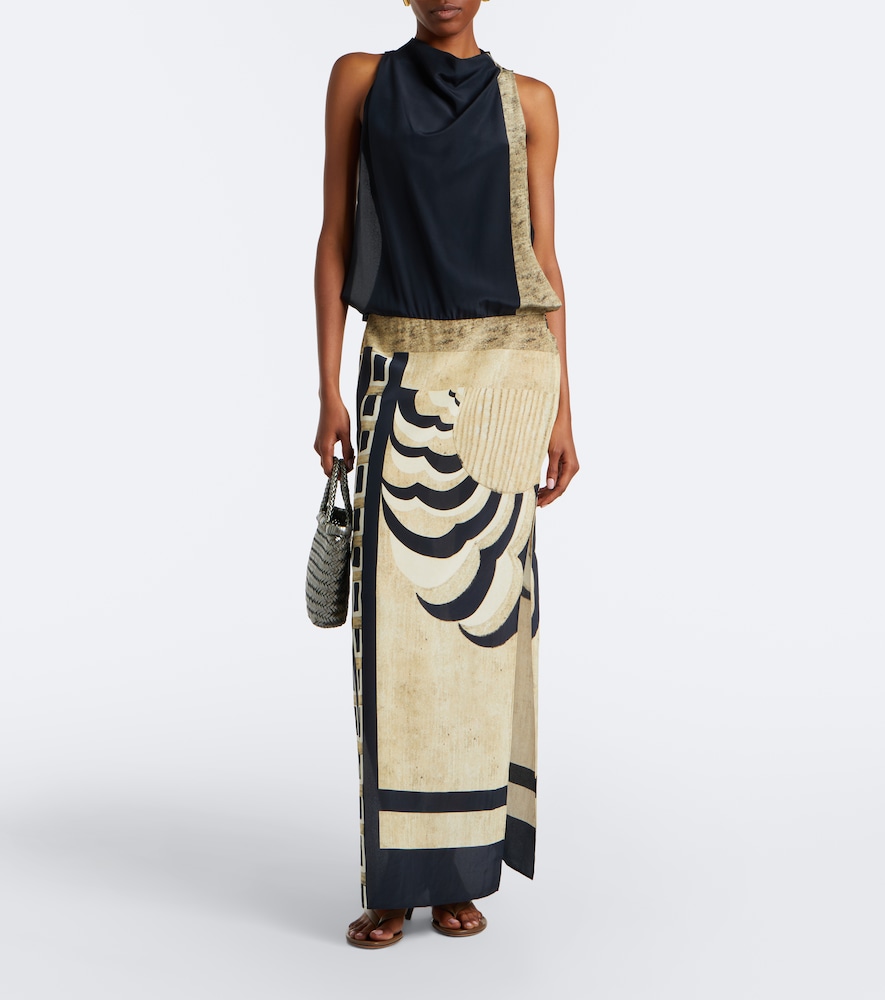 Sona printed silk maxi dress
