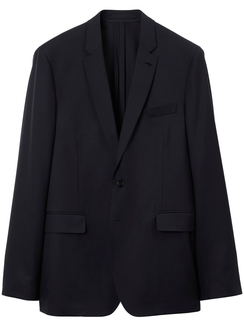 Notched-collar single-breasted blazer - Blue