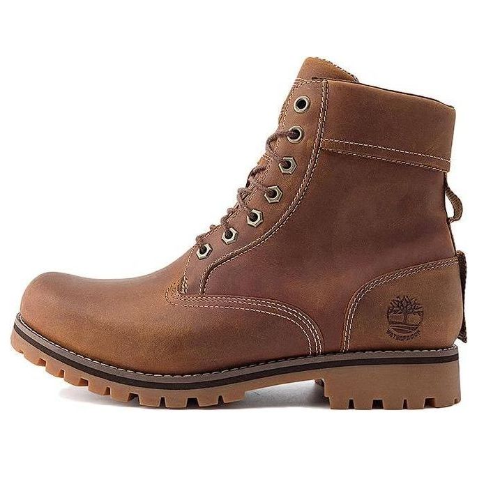 Rugged 6 Inch Waterproof Boots 'Rust Full Grain'