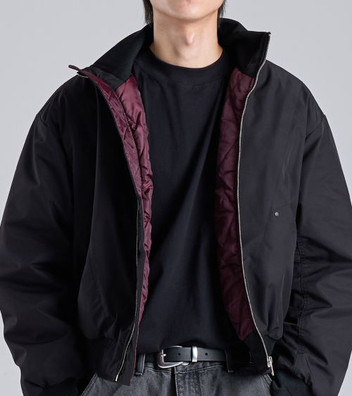 Stand Collar Blouson Crop Jacket