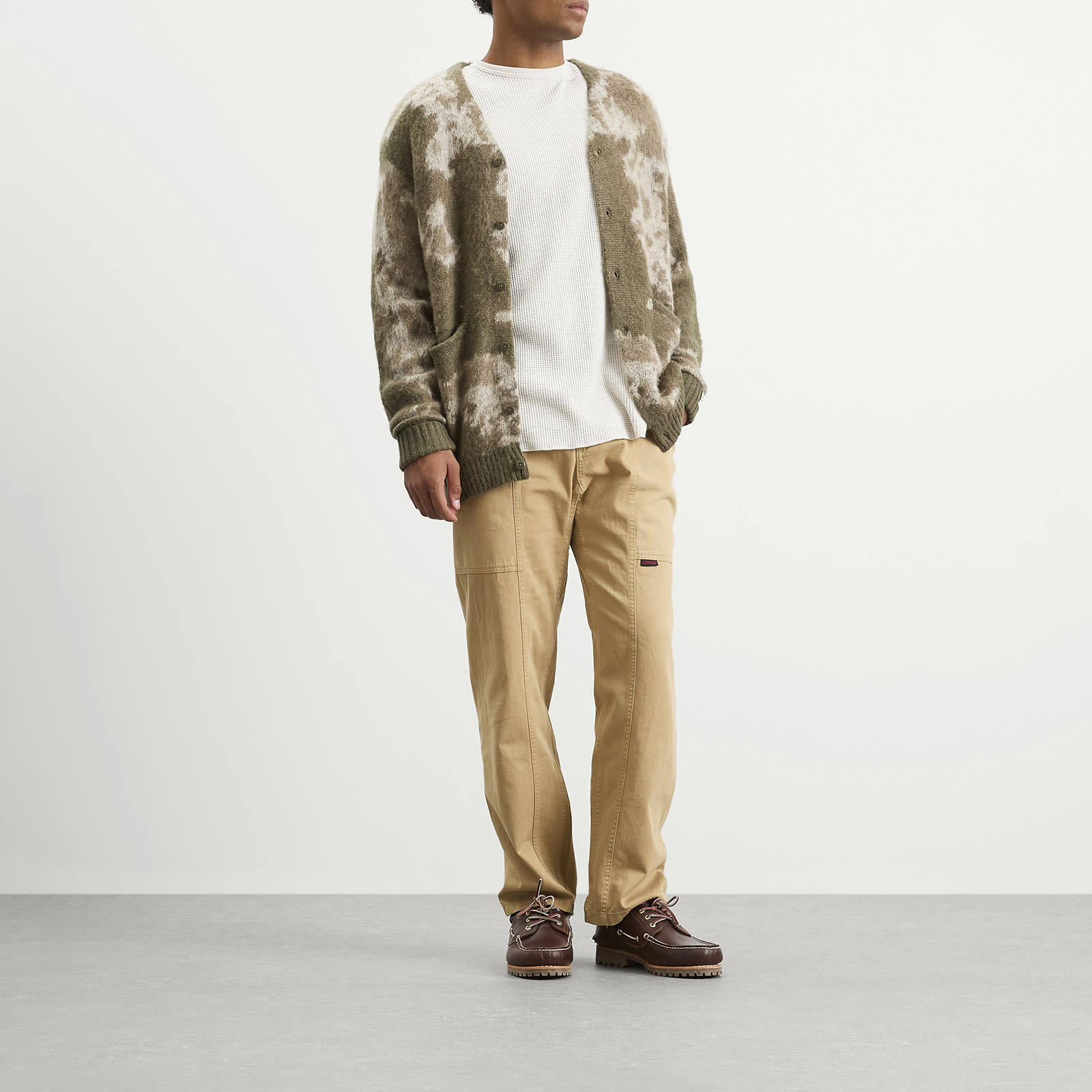 Men's Blurry Jaquard Cardigan Grey