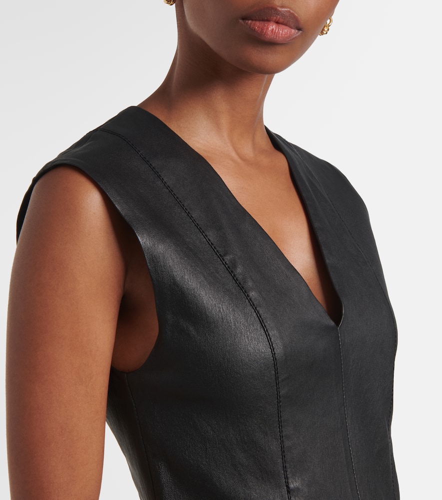 Kosma leather midi dress