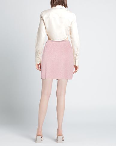 Woman Mini skirt Pink Size 4 Viscose, Metallic fiber, Nylon