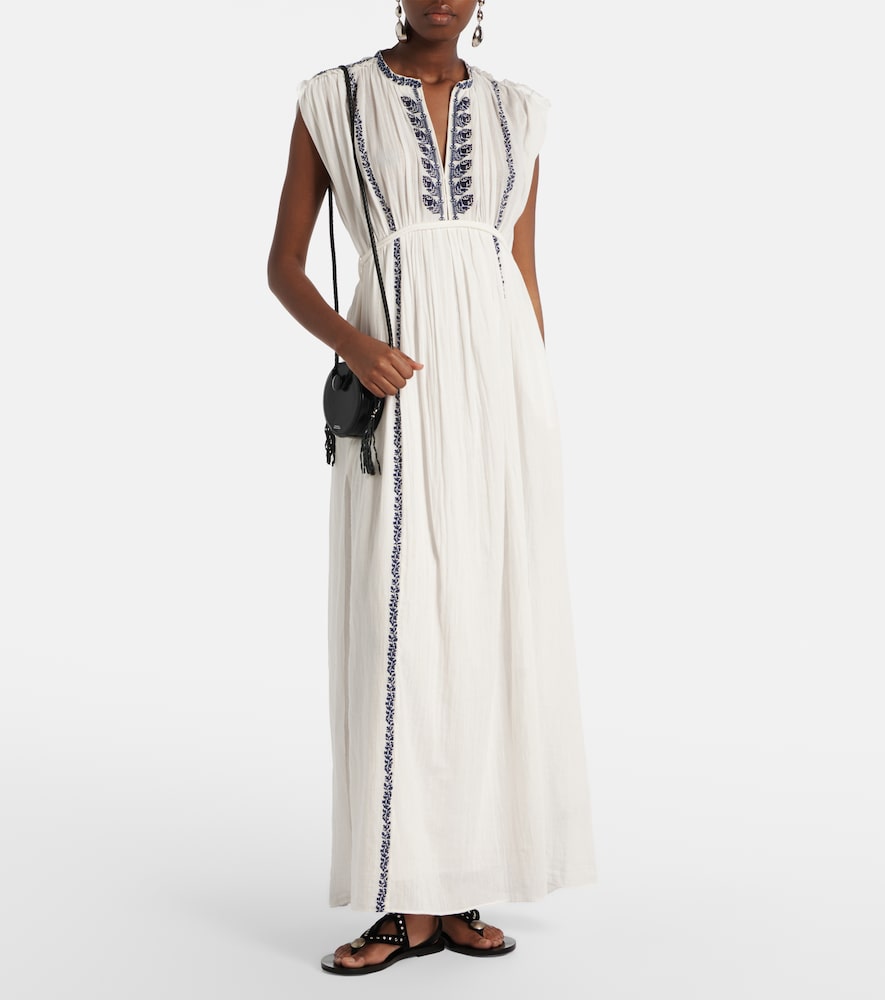 Liviane embroidered cotton maxi dress