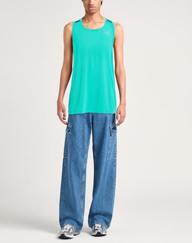 Man Tank top Turquoise Size 3XL Polyester, Elastane