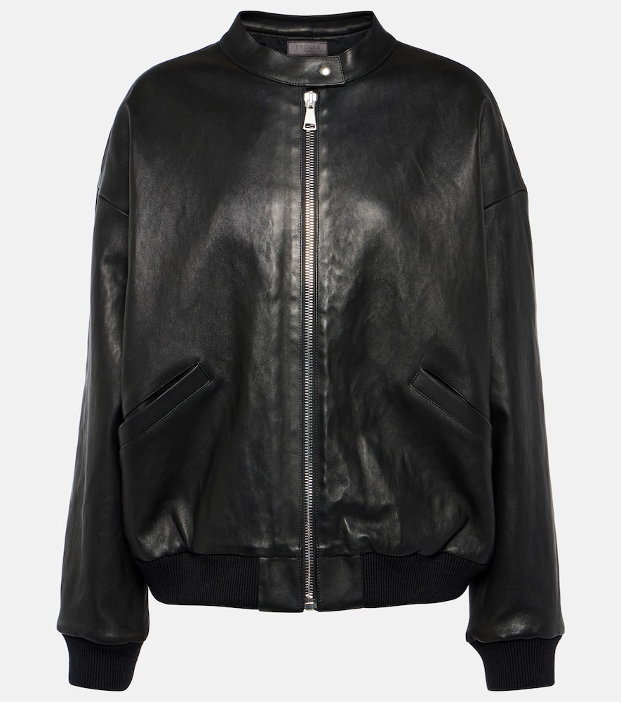 Pharrell leather bomber jacket