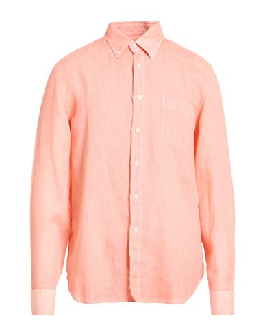 Man Shirt Salmon pink Size S Linen