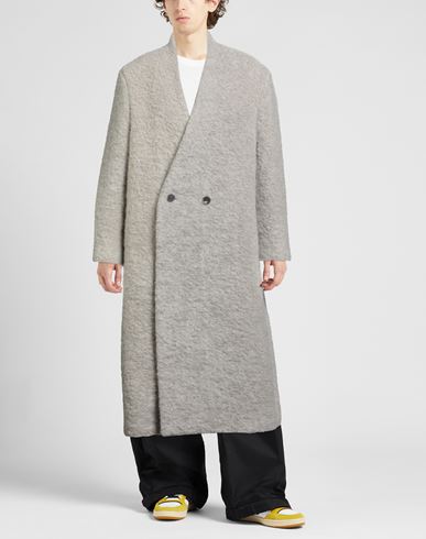 Man Coat Grey Size 36 Virgin Wool, Cotton, Polyamide