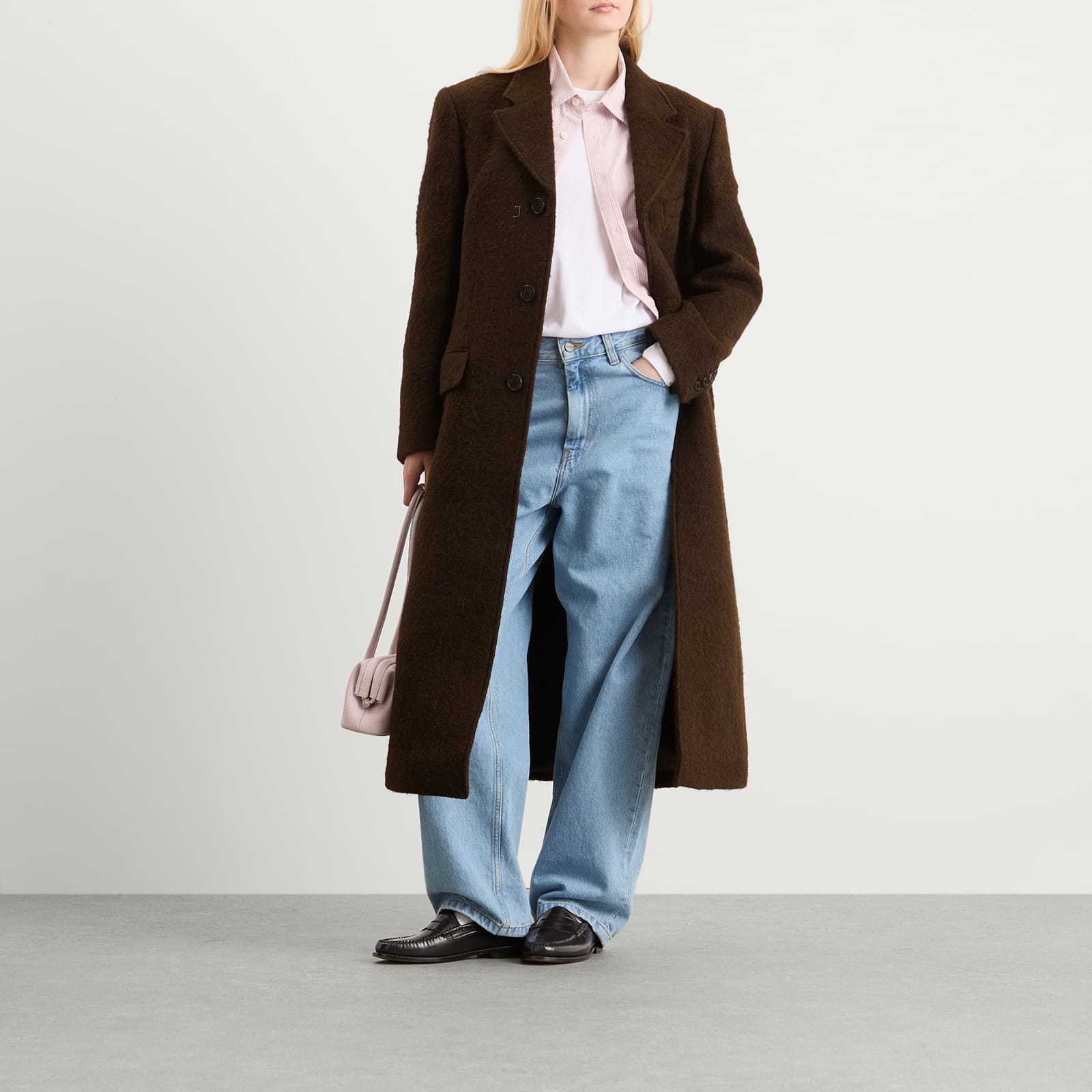 Women's Wool Boucle Coat Brown