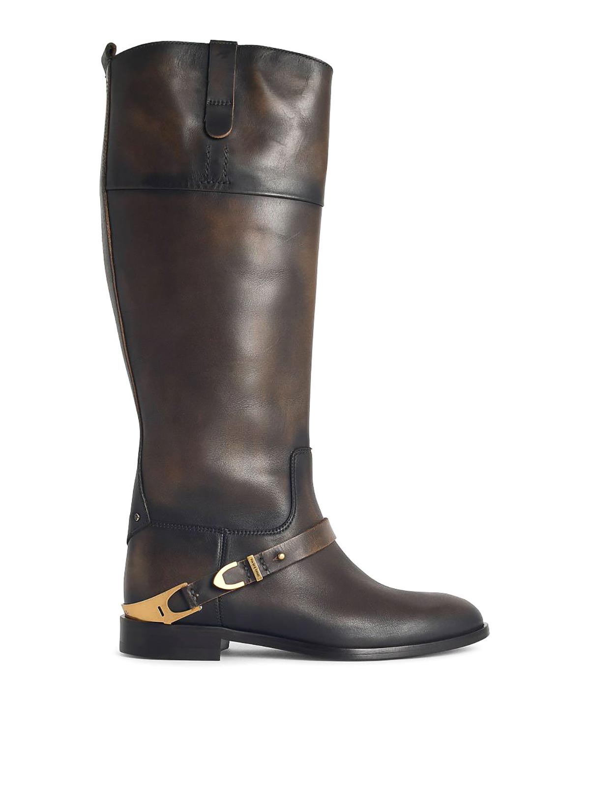Charlie Dark Brown Leather Boots