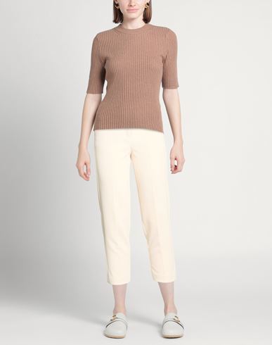 Woman Pants Cream Size 6 Polyester, Elastane
