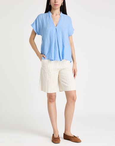 Woman Top Azure Size 4 Linen