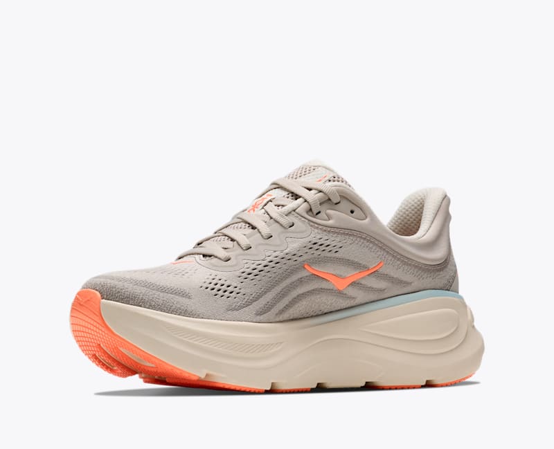 HOKA Women's Bondi 9 Shoes in River Rock Grey/Mineral Ore