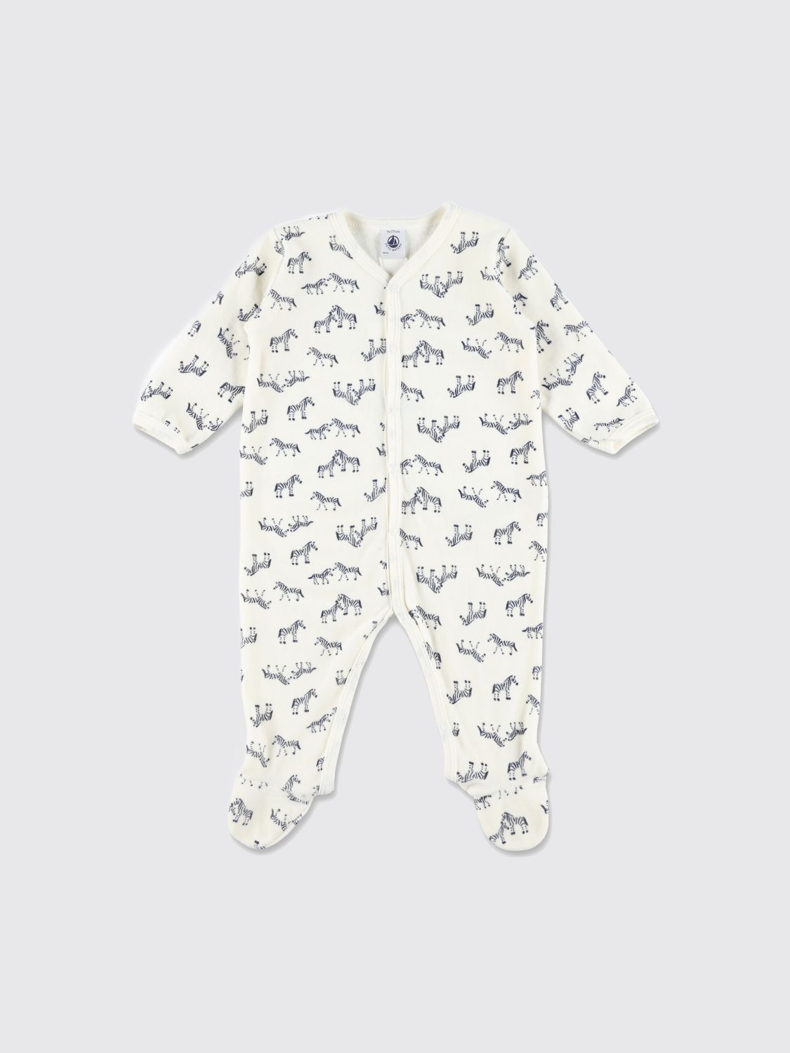 Zebra-print romper - Neutrals