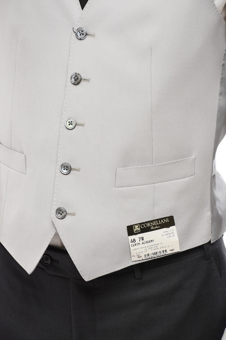 Light Grey Solid Waistcoat
