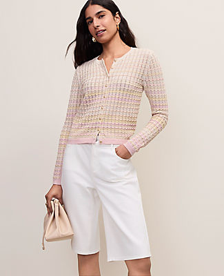 Ann Taylor Crochet Cardigan in Ombré