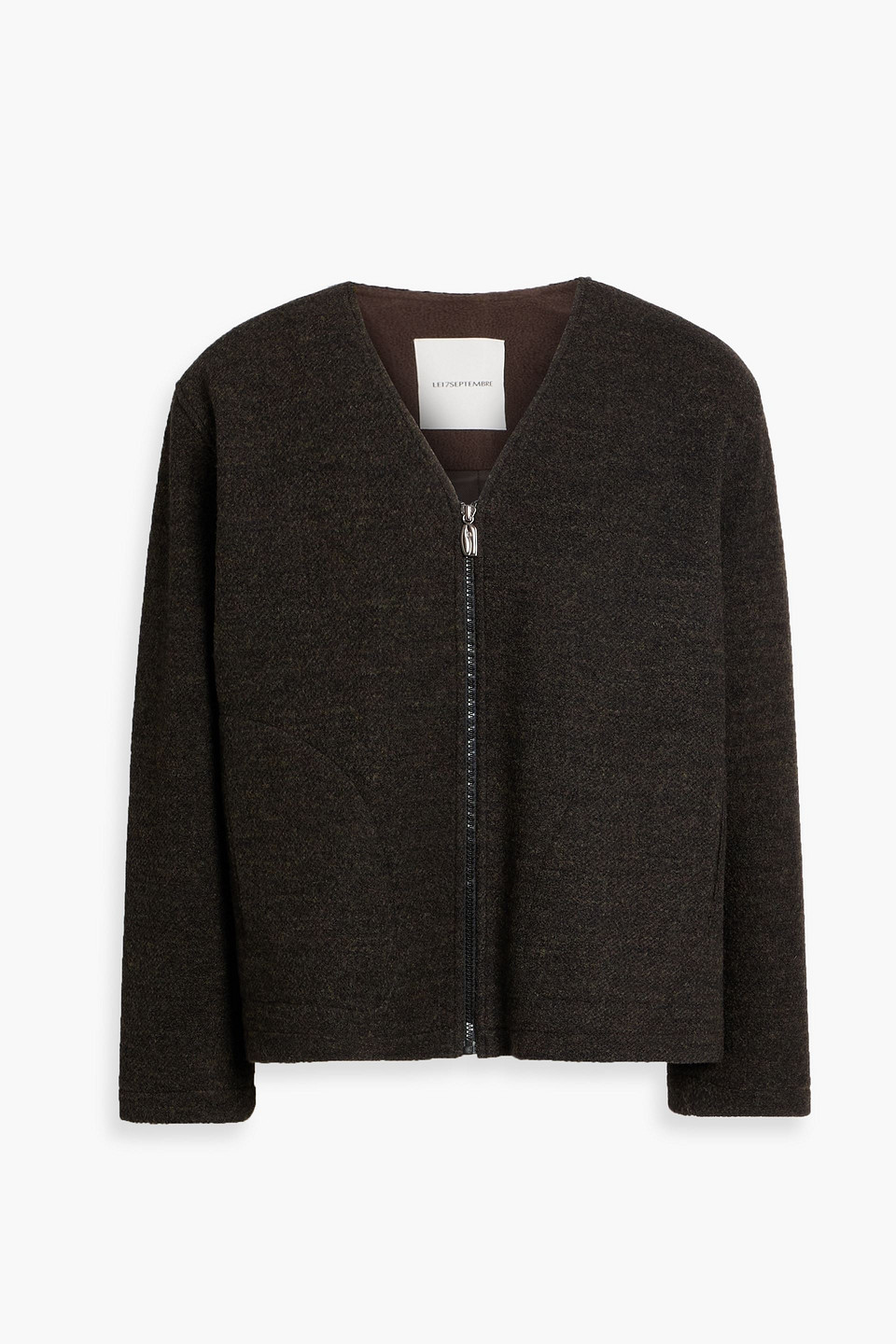 Wool-blend bouclé jacket - Green - IT 48