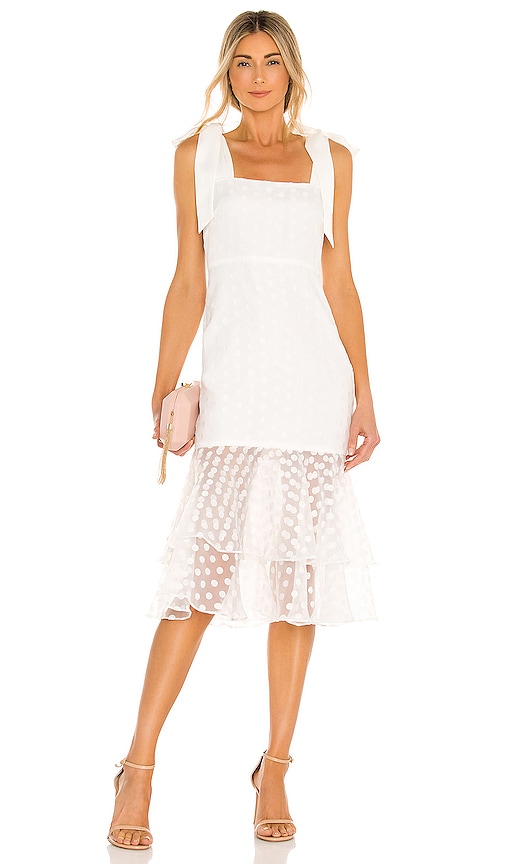 Lovers and Friends Day Keeper Midi Dress in White.  XS. Also in