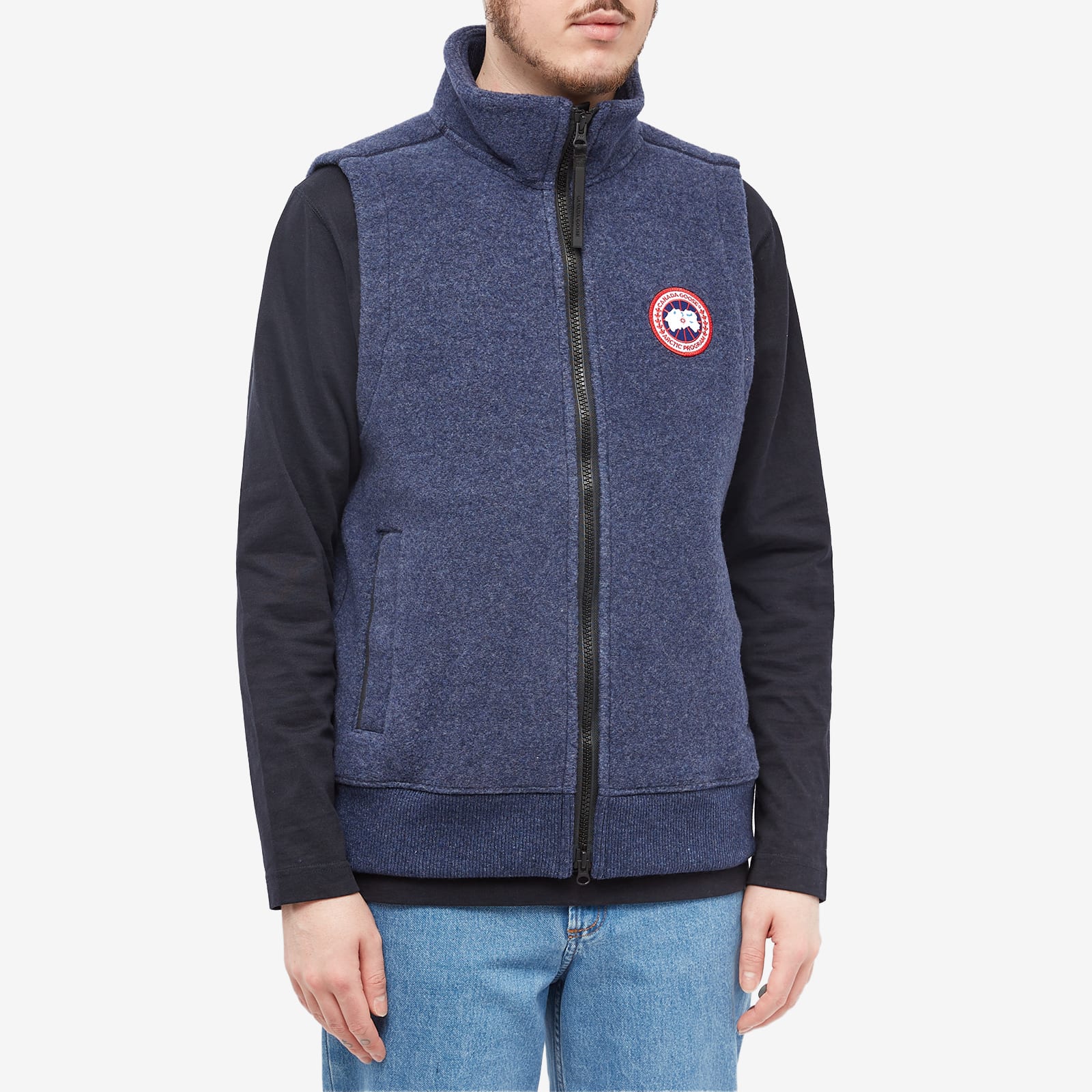 Men's Mersey Fleece Vest in Atlantic Navy, Size Small