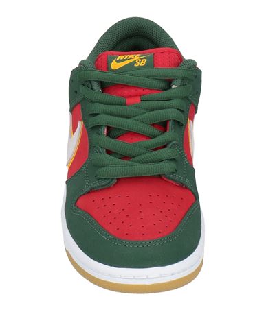 Woman Sneakers Red Size 8 Leather, Textile fibers
