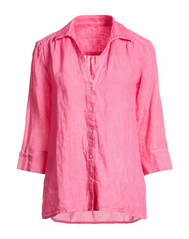 Woman Shirt Fuchsia Size 10 Linen