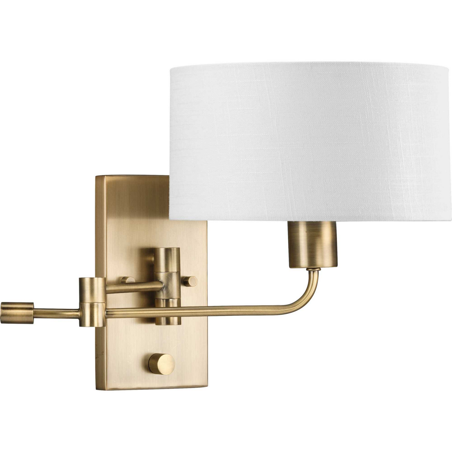 Vintage Brass One Light Wall Bracket from the Carrick Collection