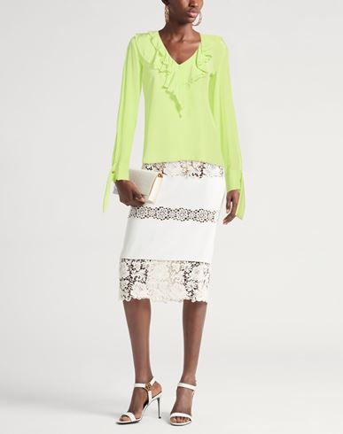 Woman Top Lime green Size 2 Silk