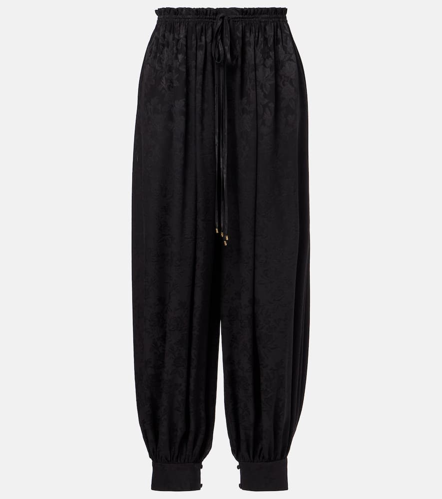 Chloé Silk jacquard wide-leg pants