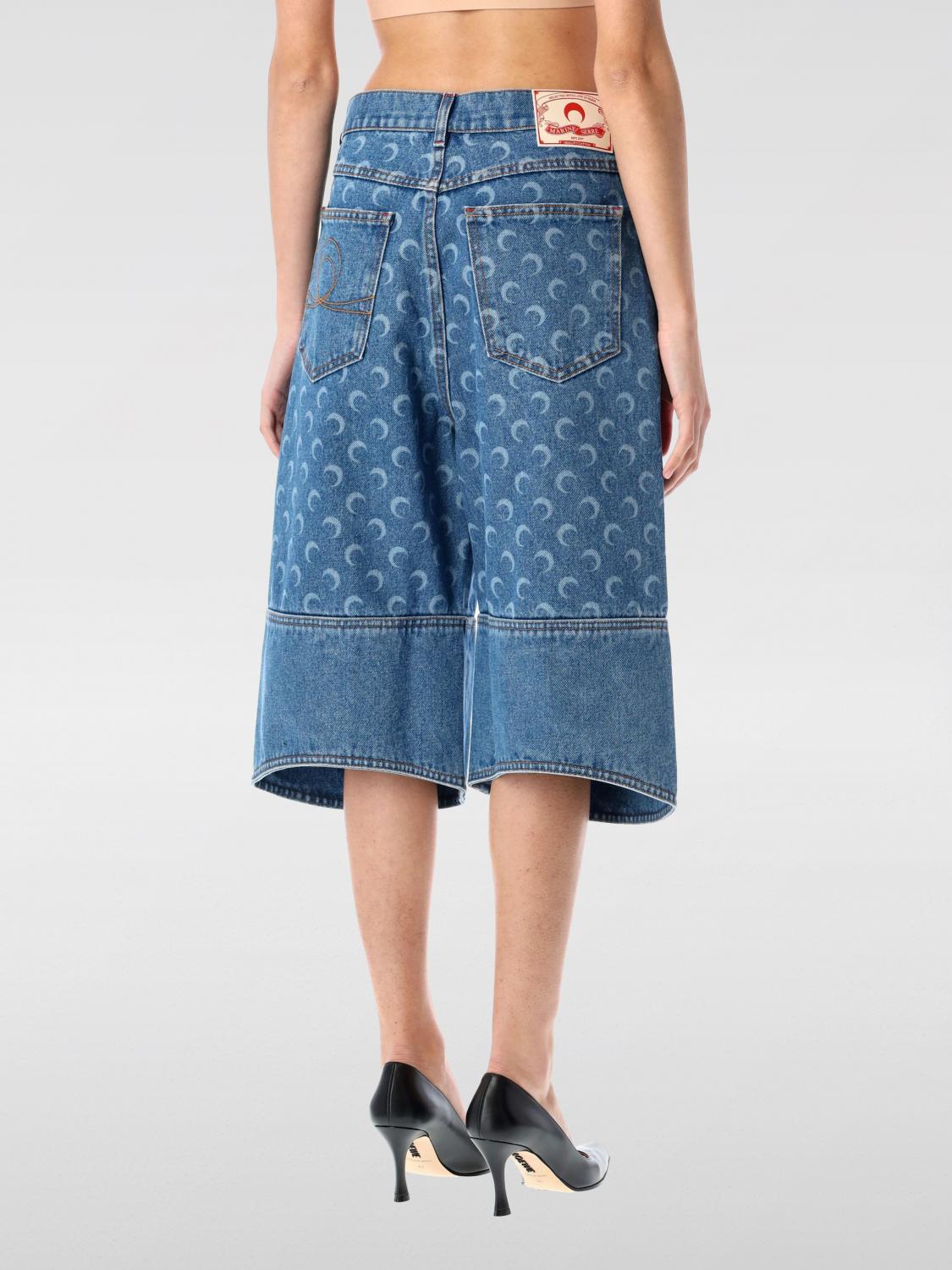 Moonogram-pattern shorts - Blue