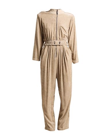 Woman Jumpsuit Beige Size 6 Viscose